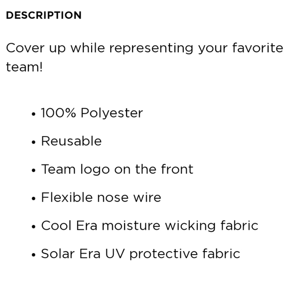 NWT Unisex Houston Texans New Era Face Mask - Picture 7 of 7